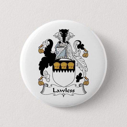 Lawless Family Crest Ronde Button 5,7 Cm (Voorkant)