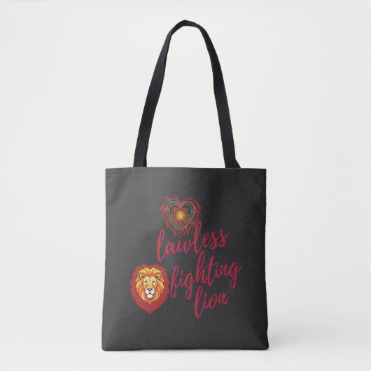 Lawless fighting lion tote bag (Voorkant)