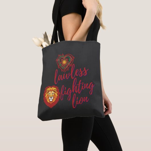 Lawless fighting lion tote bag (Dichtbij)