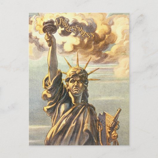 Lawless Lady Liberty Briefkaart (Voorkant)