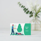 Lawn and Landscaping Business Card Template Visitekaartje (Staand voorkant)