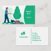 Lawn and Landscaping Business Card Template Visitekaartje (Voorkant / Achterkant)
