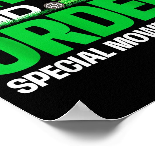 Lawn And Order Special Mowing Unit - Lawn Mower Ga Poster (Hoek)