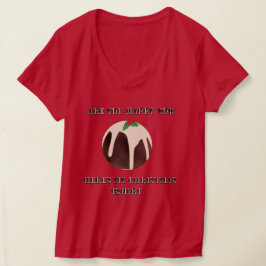 Lawn Bowl Christmas Pudding, Dames Vneck Tshirt