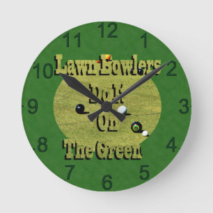Lawn Bowlers Do It On The Green, Wall Clock Ronde Klok