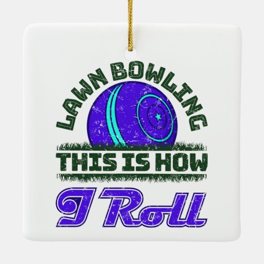 Lawn Bowling: zo rol ik Keramisch Ornament (Achterkant)