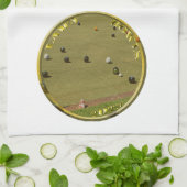 Lawn Bowls 2023 Gold Coin, Dish Towel Theedoek (Gevouwen)