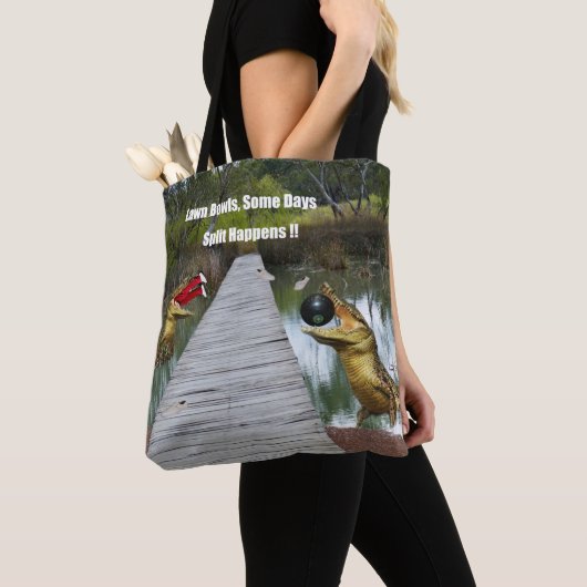 Lawn Bowls Australia Split Happens, Totebag Tote Bag (Dichtbij)