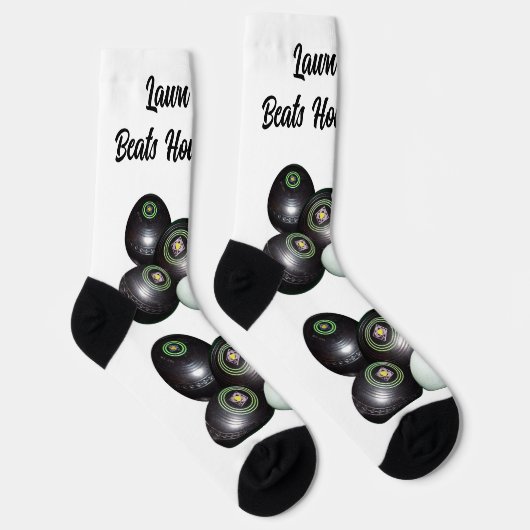 Lawn Bowls Beats Housework Funny, Crew Sokken (Rechts)