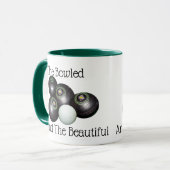 Lawn Bowls Bowled Beauful Logo, Mok (Voorkant links)