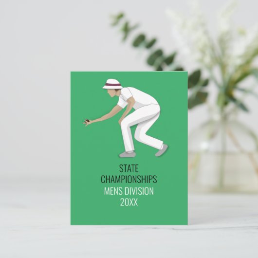 Lawn Bowls Briefkaart (Staand voorkant)