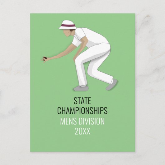 Lawn Bowls Briefkaart (Voorkant)