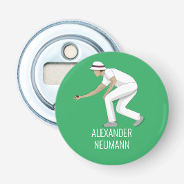 Lawn Bowls Button Flesopener