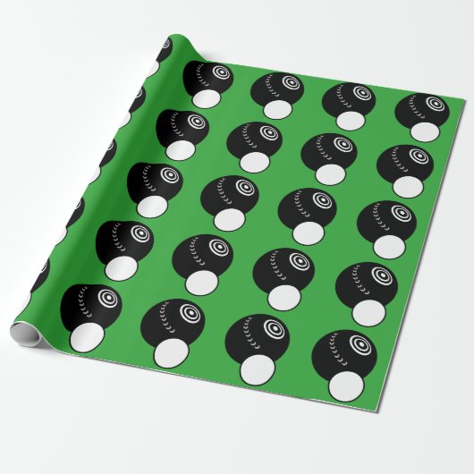 Lawn Bowls Cadeaupapier (Uitgerold)