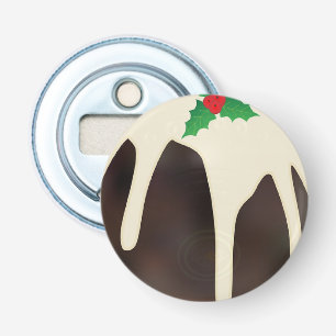 Lawn Bowls Christmas Pudding, Button Flesopener