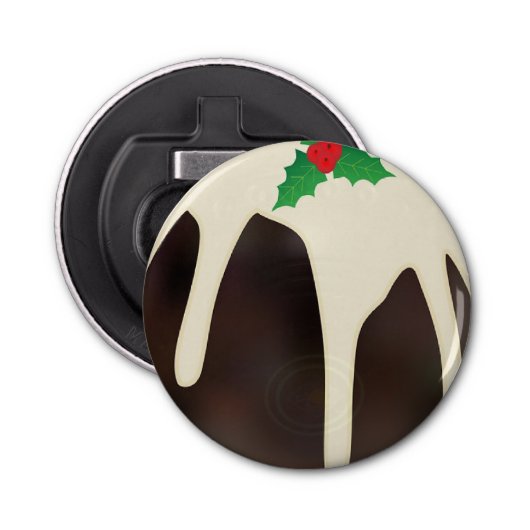 Lawn Bowls Christmas Pudding, Button Flesopener (Voorkant)