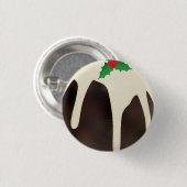 Lawn Bowls Christmas Pudding, Ronde Button 3,2 Cm (Voorkant /achterkant)