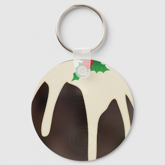 Lawn Bowls Christmas Pudding, Sleutelhanger (Voorkant)
