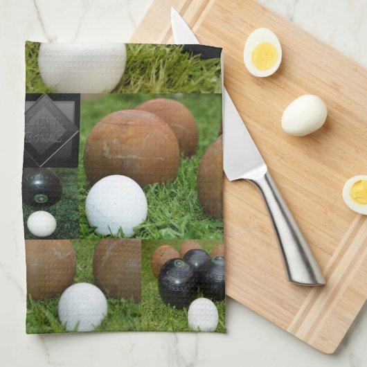  Lawn Bowls Collarge Theedoek (Quarter Fold)