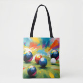 Lawn Bowls Color Splash, Tote Bag (Voorkant)