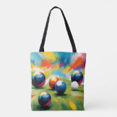 Lawn Bowls Color Splash, Tote Bag (Achterkant)