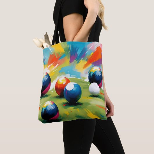 Lawn Bowls Color Splash, Tote Bag (Dichtbij)