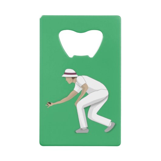 Lawn Bowls Creditkaart Flessenopener (Voorkant)
