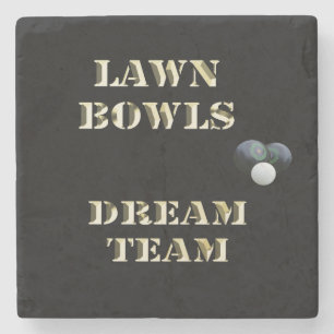 Lawn Bowls Dream Team Stenen Onderzetter