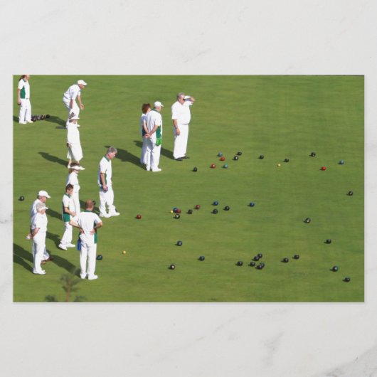 Lawn Bowls England Briefpapier (Voorkant)
