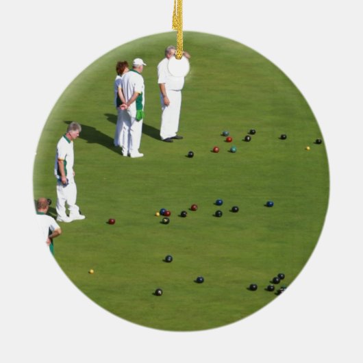 Lawn Bowls England Keramisch Ornament (Achterkant)