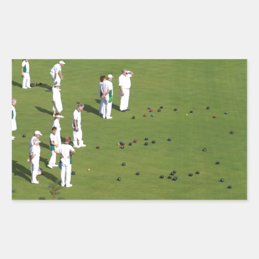 Lawn Bowls England Rechthoekige Sticker (Voorkant)