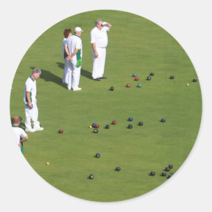 Lawn Bowls England Ronde Sticker