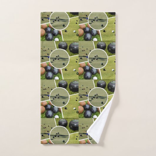 Lawn Bowls Five Afbeelding Collage, Bath Towel Set Bad Handdoek (Handdoek)