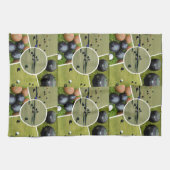 Lawn Bowls Five Afbeelding Collage, Dish Towel Theedoek (Horizontaal)