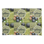 Lawn Bowls Five Afbeelding Collage, Kussensloop (Voorkant)