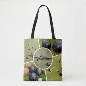 Lawn Bowls Five Afbeelding Photo Collage, Canvas t Tote Bag (Voorkant)