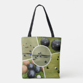 Lawn Bowls Five Afbeelding Photo Collage, Canvas t Tote Bag (Achterkant)