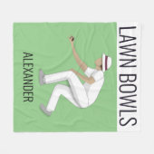 Lawn Bowls Fleece Deken (Voorkant (Horizontaal))