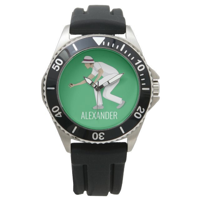 Lawn Bowls Horloge (Voorkant)