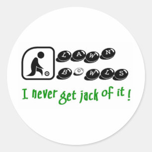 Lawn Bowls - Ik krijg er nooit Jack van Ronde Sticker
