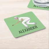 Lawn Bowls Kartonnen Onderzetters (Schuin)