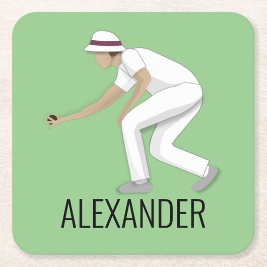 Lawn Bowls Kartonnen Onderzetters (Voorkant)