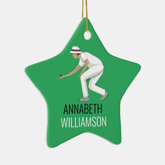 Lawn Bowls Keramisch Ornament (Rechts)