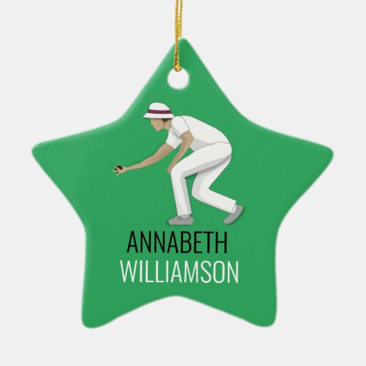 Lawn Bowls Keramisch Ornament (Voorkant)