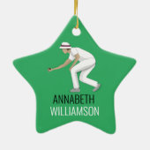 Lawn Bowls Keramisch Ornament (Achterkant)