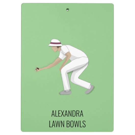 Lawn Bowls Klembord (Achterkant)