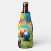 Lawn Bowls Kleur Spetter Flesjeskoeler (Fles Voorkant)