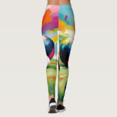 Lawn Bowls Kleurensplash,  Leggings (Achterkant)