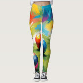 Lawn Bowls Kleurensplash,  Leggings (Voorkant)