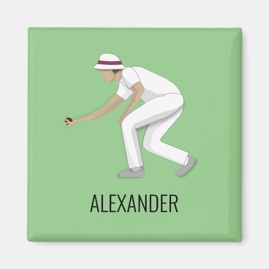 Lawn Bowls Magneet (Voorkant)